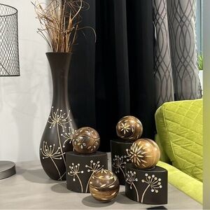 Carved Faux Wooden Decorative Set -Retired